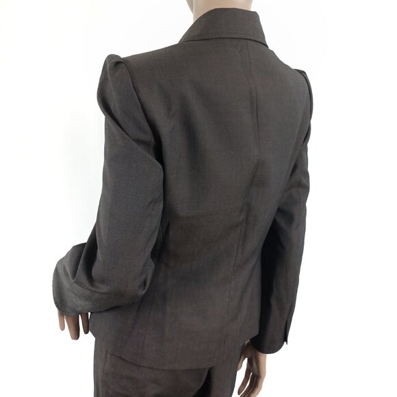 ANNE KLEIN Pantsuit Rosette Snap Flare Leg 10 - Picture 4 of 6